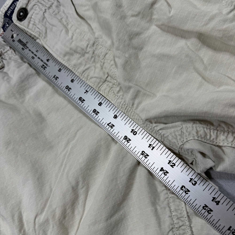 American Eagle Outfitters Mens Tan Ripstop Cargo Shorts Khaki 34W Relaxed Fit - Picture 5 of 10